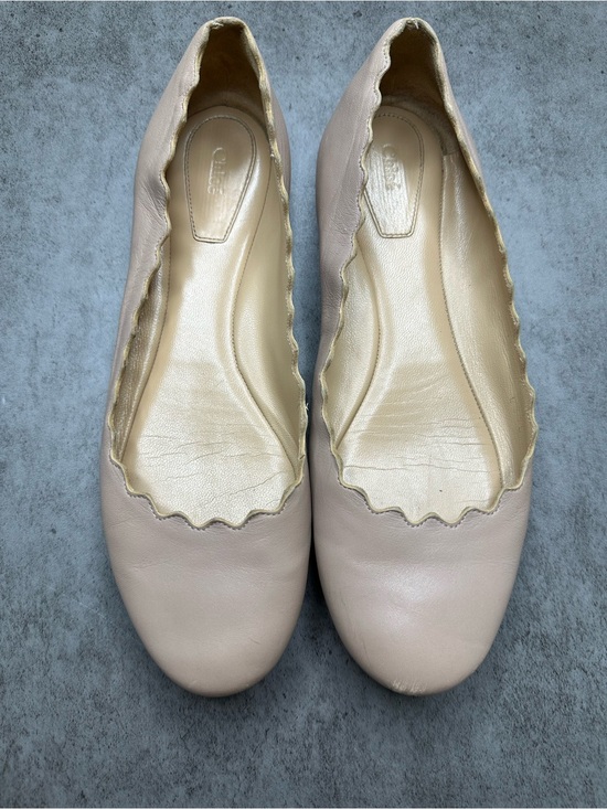 Chloe Shoes - Chloé Scalloped Ballet Flats – Light Pink Leather – Size 38